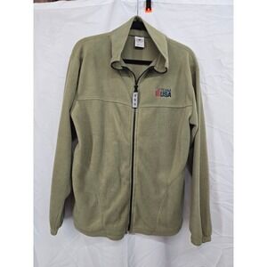 Vintage Team USA Olympic Committee Fleece Jacket Mens Medium Green Full Zip USA